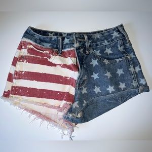 american flag jean shorts